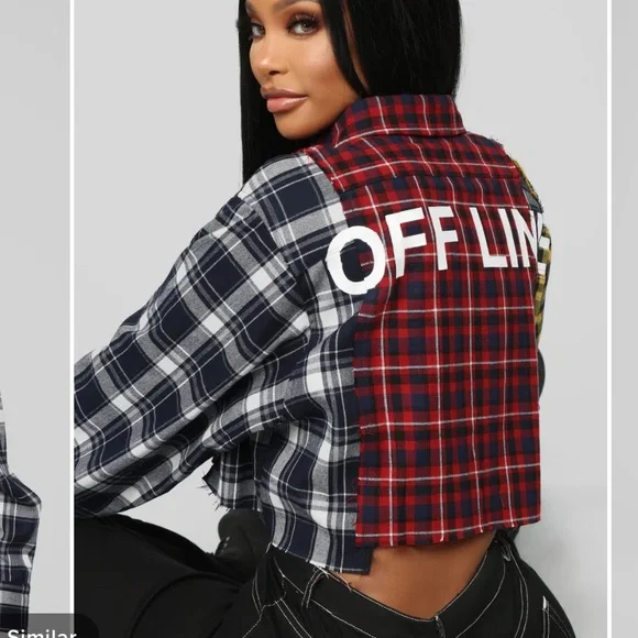 Fashion Nova | Off Line Plaid Top - Picture 2 of 10